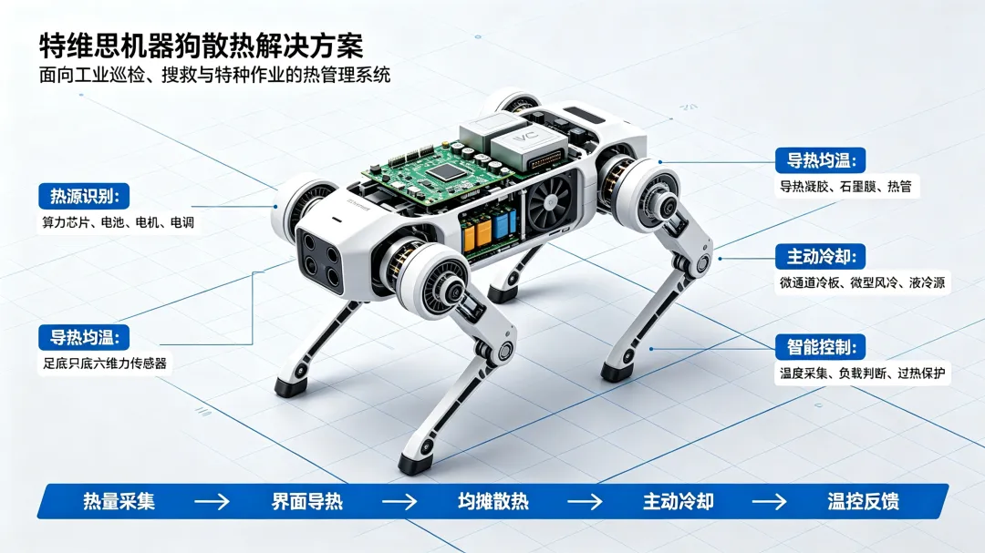 机器狗 “发烧” 怎么办？特维思热控方案，为四足机器人极端环境运行保驾护航 